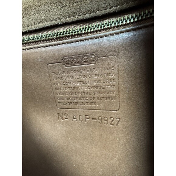Vintage Coach 9927 Willis Leather Bag British Tan Brass Hardwear  - No Handles - Picture 12 of 13